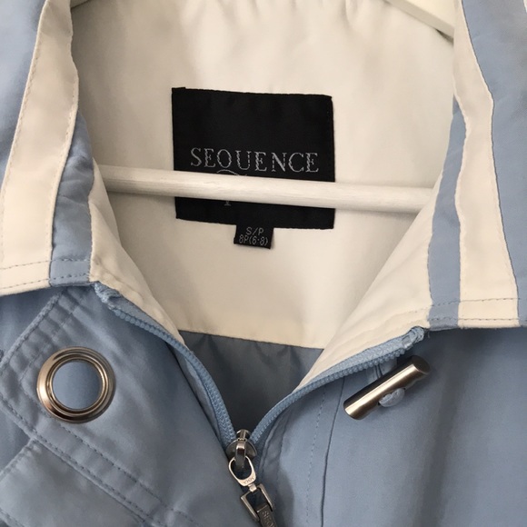 Sequence Ladies Lightweight Jacket Blue w/White Trim; Fully Lined; Vintage - Picture 4 of 10